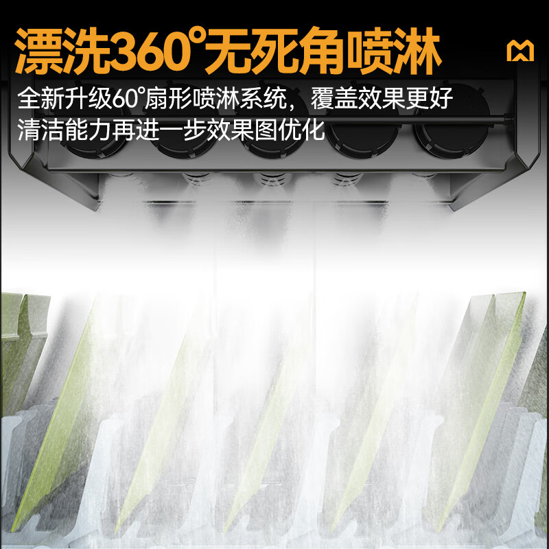 麥大廚豪華款1.6米通道式單缸雙噴淋商用洗碗機